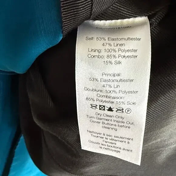 Veronica Beard Long & Lean Dickey Jacket — Cerulean Blue Size 8 - Picture 10 of 10